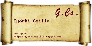Györki Csilla névjegykártya
