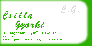 csilla gyorki business card